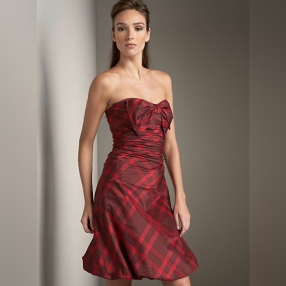 VINTAGE Kay Unger bubble hem silk taffeta DRESS - Picture 1 of 10